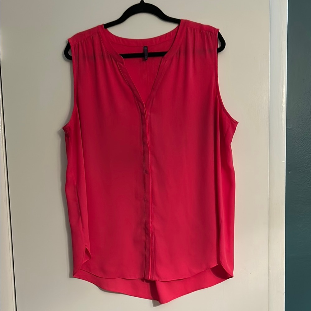 NYDJ Sleeveless Hot Pink Blouse